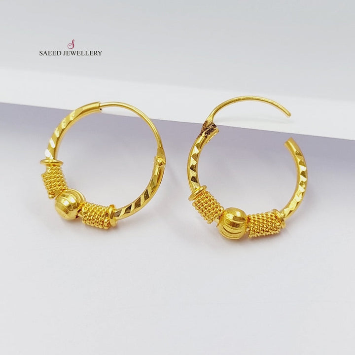 Hoop Earrings  Made Of 21K Yellow Gold by Saeed Jewelry-29711