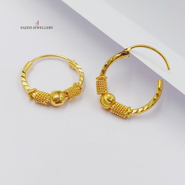 Hoop Earrings  Made Of 21K Yellow Gold by Saeed Jewelry-29711