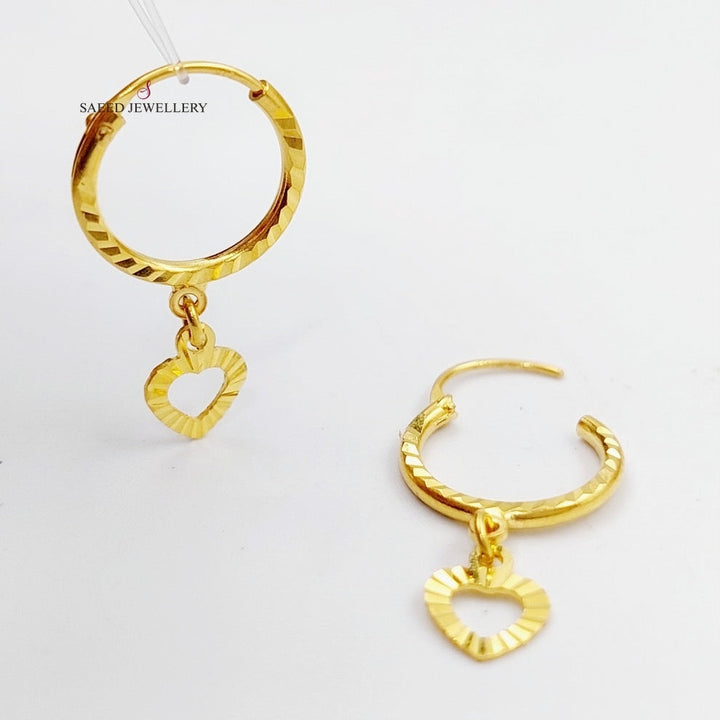 Hoop Earrings  Made Of 21K Yellow Gold by Saeed Jewelry-29714