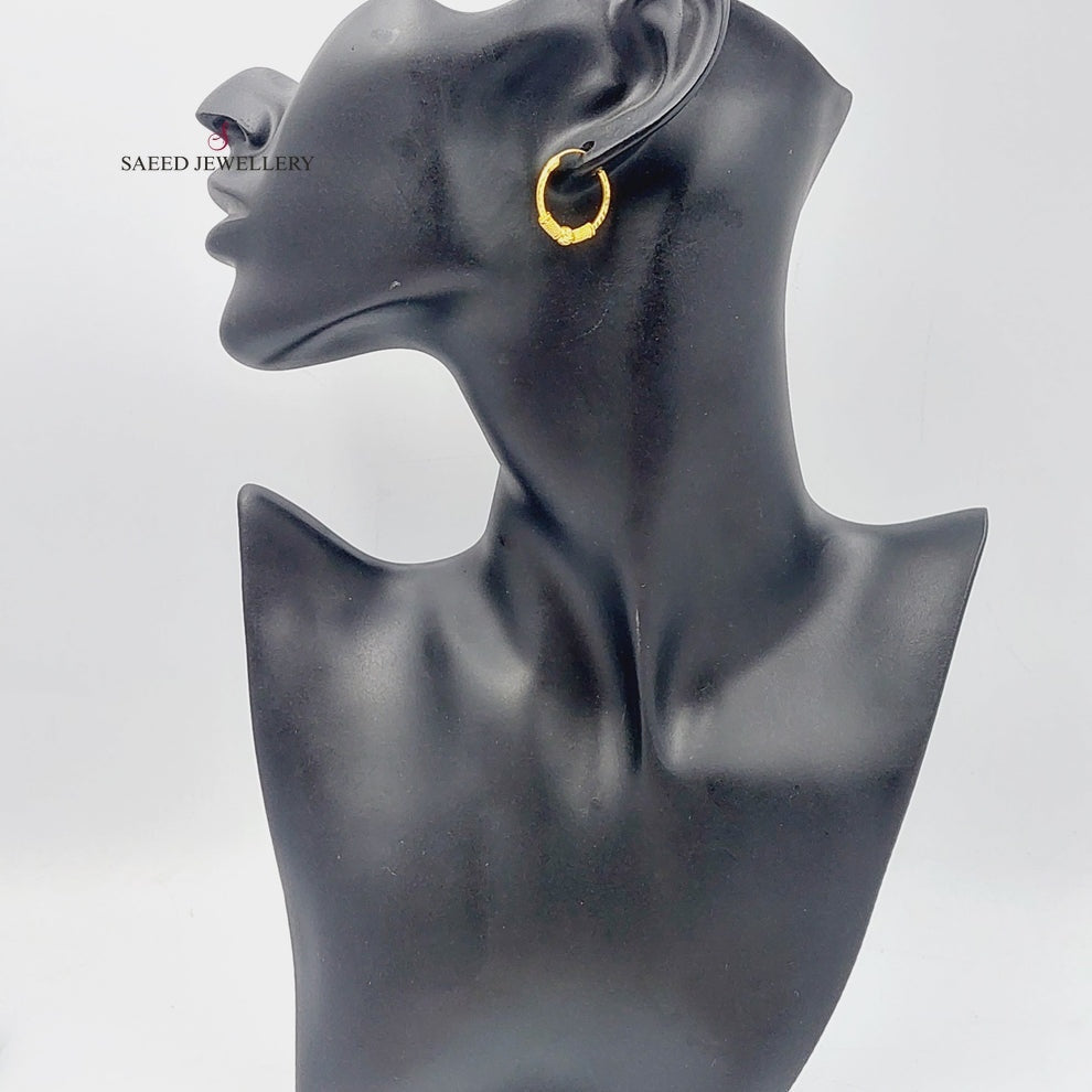 Hoop Earrings  Made Of 21K Yellow Gold by Saeed Jewelry-29715