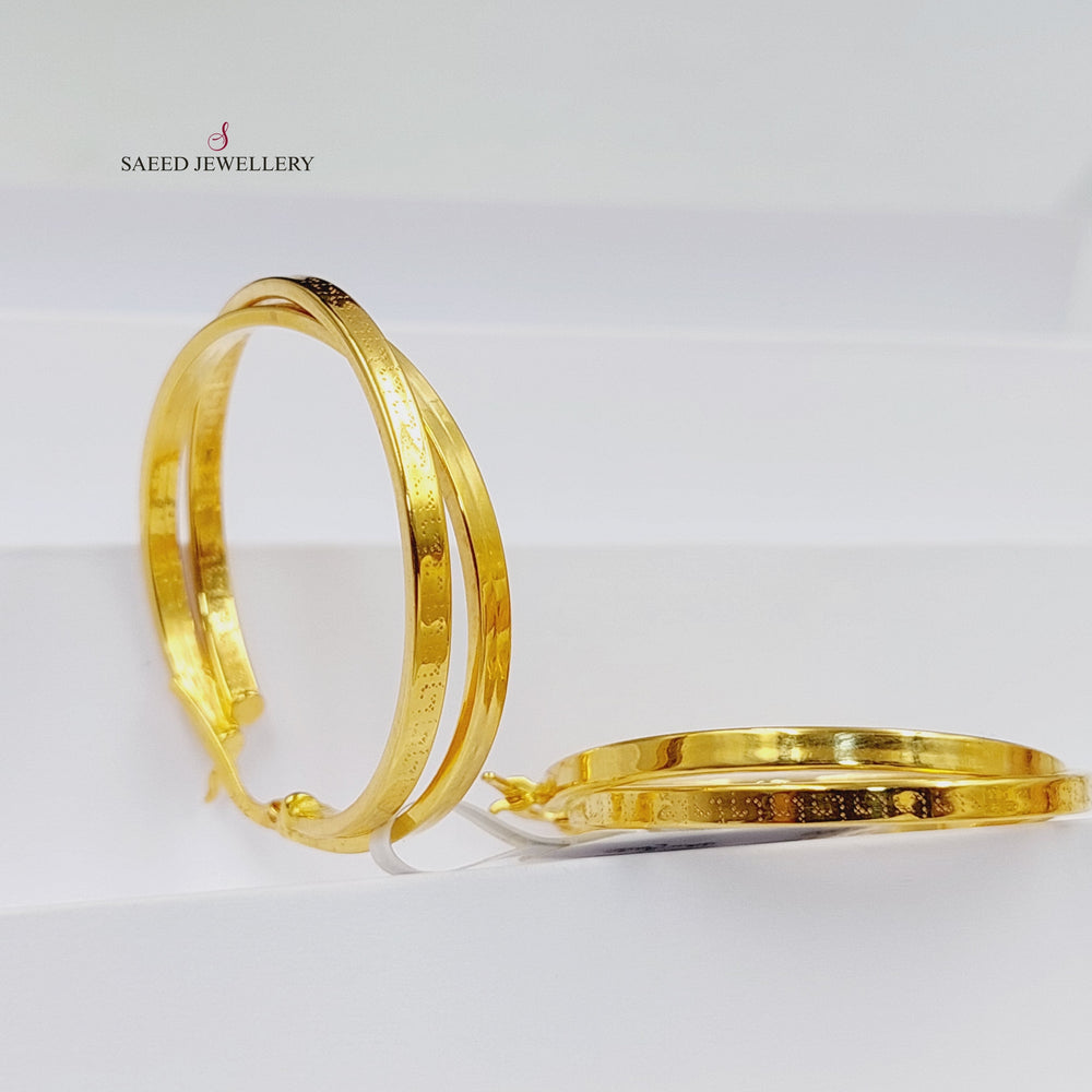 Hoop Earrings  Made Of 21K Yellow Gold by Saeed Jewelry-29739