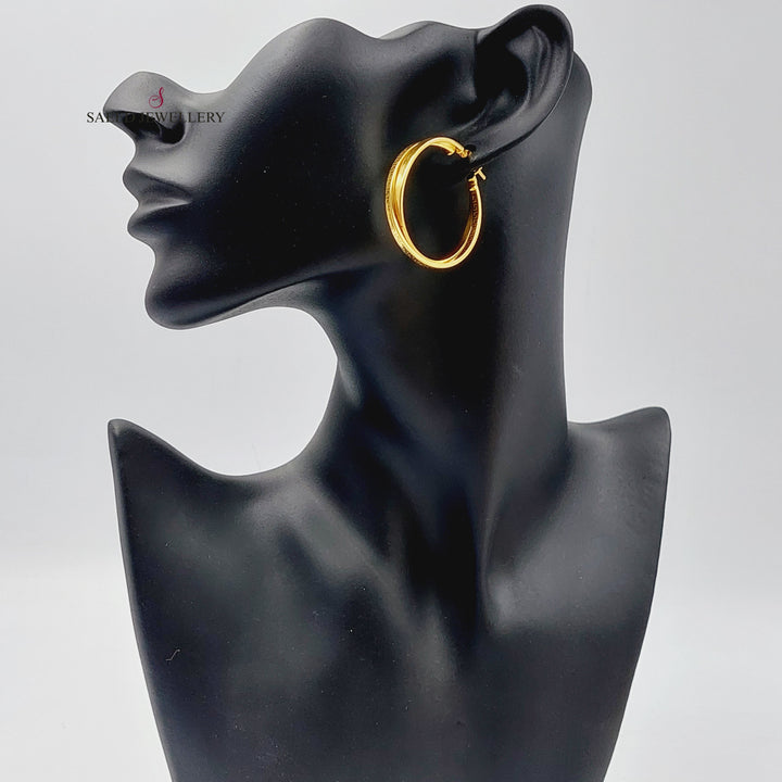 Hoop Earrings  Made Of 21K Yellow Gold by Saeed Jewelry-29739