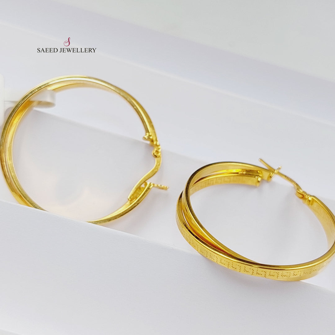 Hoop Earrings  Made Of 21K Yellow Gold by Saeed Jewelry-29739