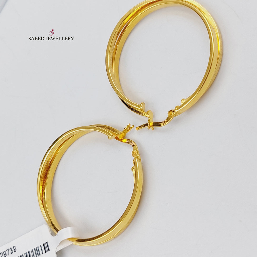 Hoop Earrings  Made Of 21K Yellow Gold by Saeed Jewelry-29739