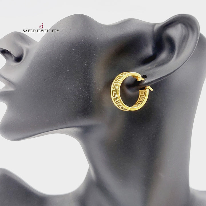 Hoop Earrings  Made Of 21K Yellow Gold by Saeed Jewelry-29740