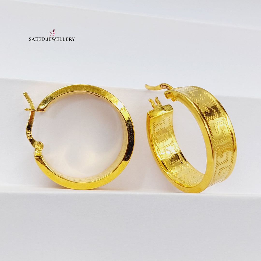 Hoop Earrings  Made Of 21K Yellow Gold by Saeed Jewelry-29740