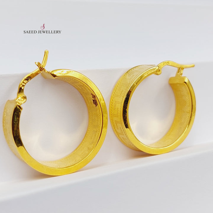 Hoop Earrings  Made Of 21K Yellow Gold by Saeed Jewelry-29740