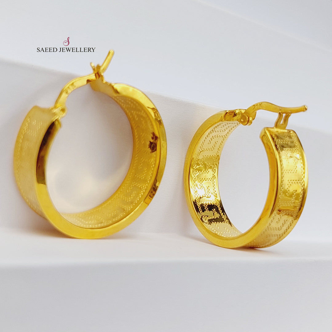 Hoop Earrings  Made Of 21K Yellow Gold by Saeed Jewelry-29740