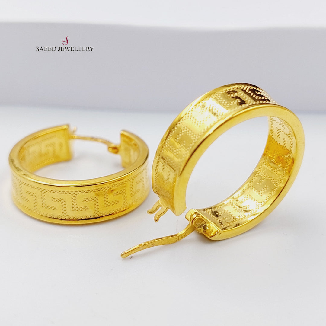 Hoop Earrings  Made Of 21K Yellow Gold by Saeed Jewelry-29740