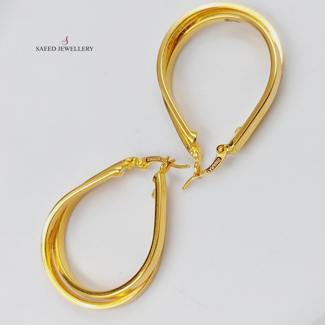 Hoop Earrings  Made Of 21K Yellow Gold by Saeed Jewelry-29741