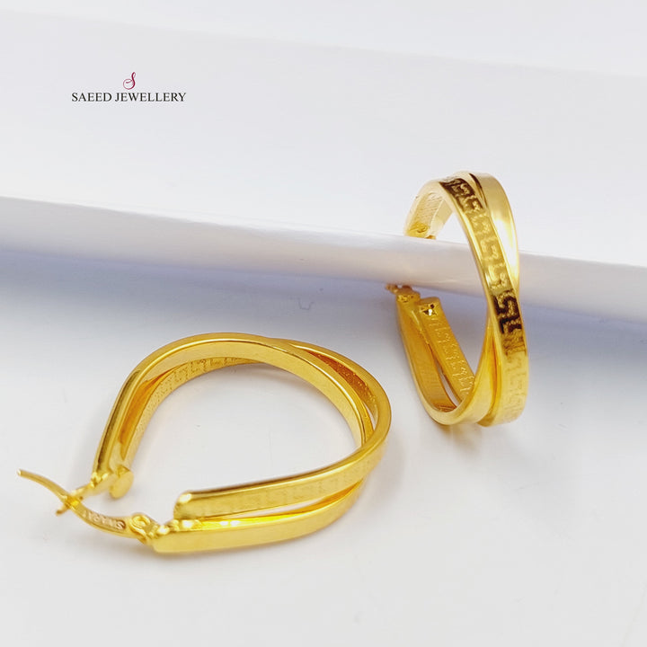 Hoop Earrings  Made Of 21K Yellow Gold by Saeed Jewelry-29741