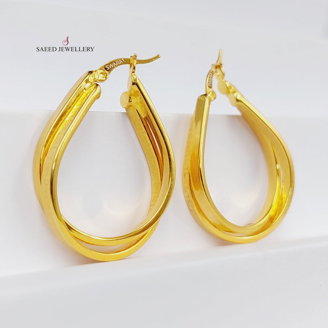 Hoop Earrings  Made Of 21K Yellow Gold by Saeed Jewelry-29741