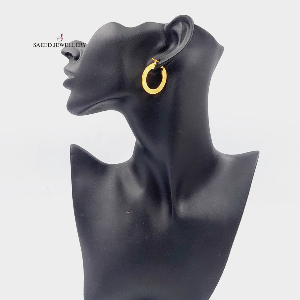 Hoop Earrings  Made Of 21K Yellow Gold by Saeed Jewelry-29742