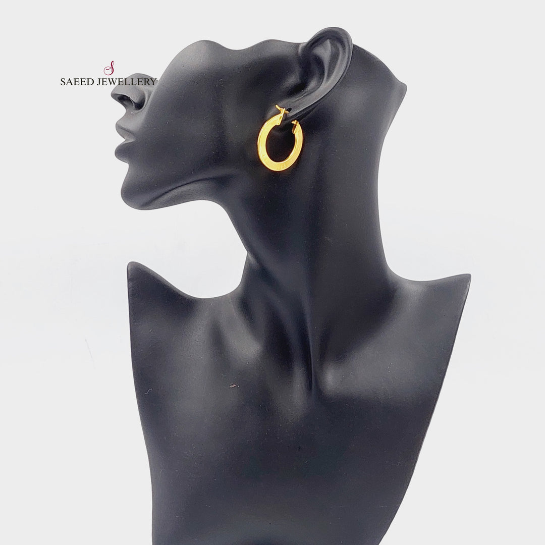 Hoop Earrings  Made Of 21K Yellow Gold by Saeed Jewelry-29742