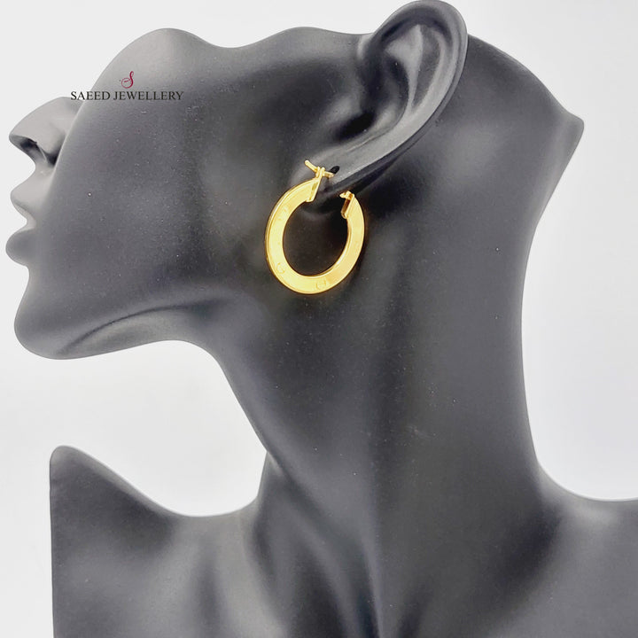 Hoop Earrings  Made Of 21K Yellow Gold by Saeed Jewelry-29742