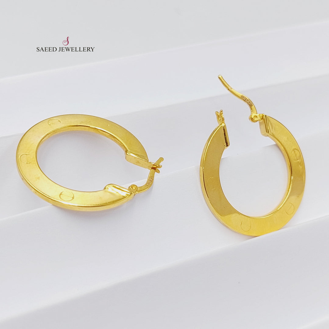 Hoop Earrings  Made Of 21K Yellow Gold by Saeed Jewelry-29742