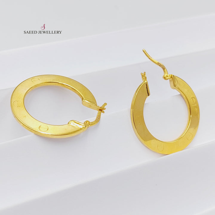 Hoop Earrings  Made Of 21K Yellow Gold by Saeed Jewelry-29742