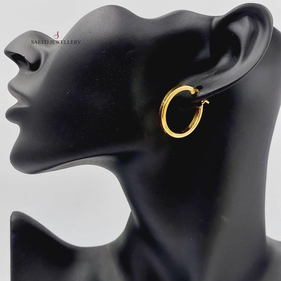 Hoop Earrings  Made Of 21K Yellow Gold by Saeed Jewelry-29743