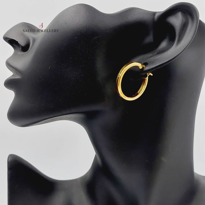 Hoop Earrings  Made Of 21K Yellow Gold by Saeed Jewelry-29743