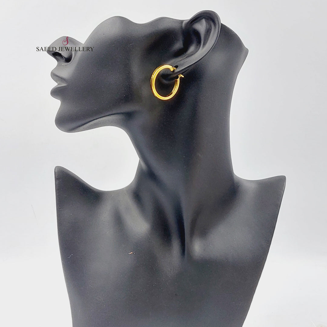 Hoop Earrings  Made Of 21K Yellow Gold by Saeed Jewelry-29743