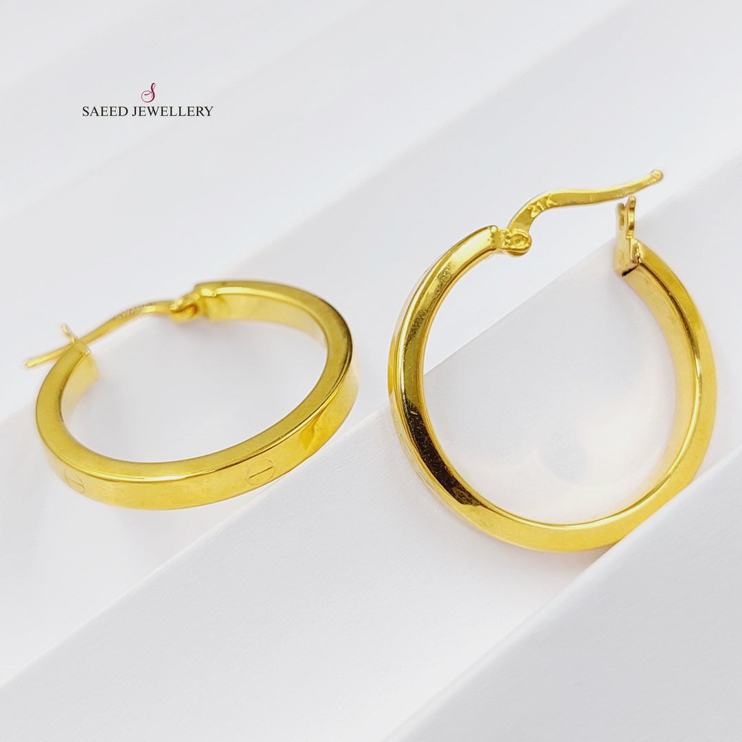 Hoop Earrings  Made Of 21K Yellow Gold by Saeed Jewelry-29743
