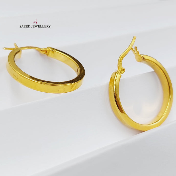 Hoop Earrings  Made Of 21K Yellow Gold by Saeed Jewelry-29743