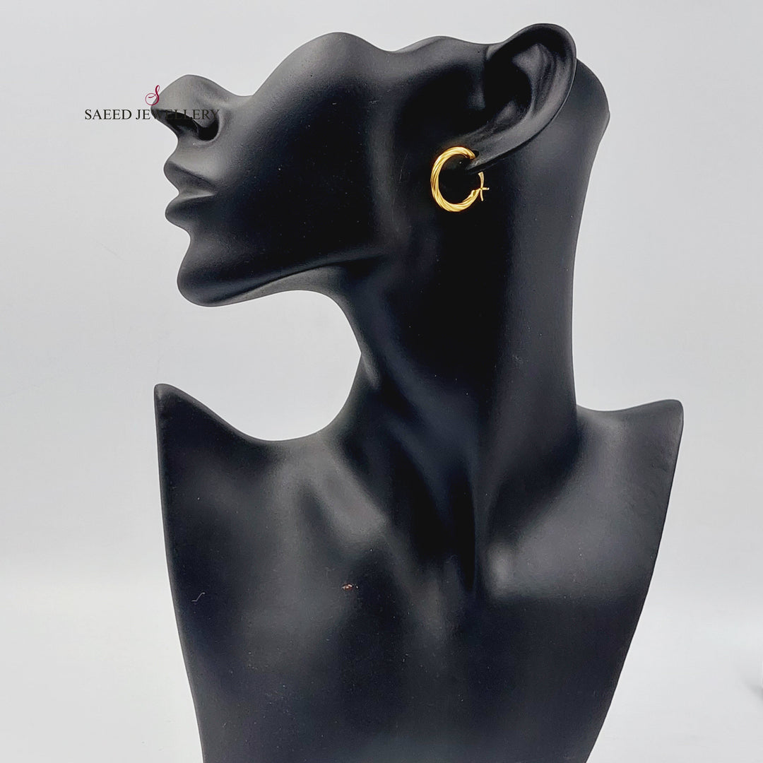 Hoop Earrings  Made Of 21K Yellow Gold by Saeed Jewelry-29745