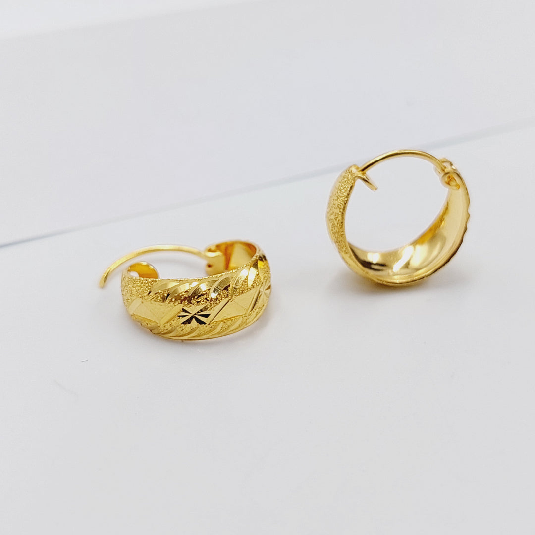 Hoop Earrings  Made of 21K Yellow Gold by Saeed Jewelry-31157