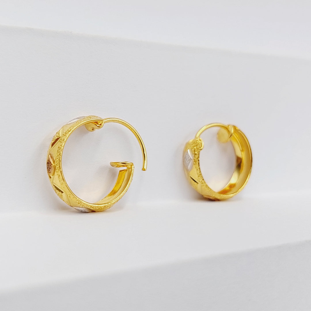 Hoop Earrings  Made of 21K Yellow Gold by Saeed Jewelry-31159