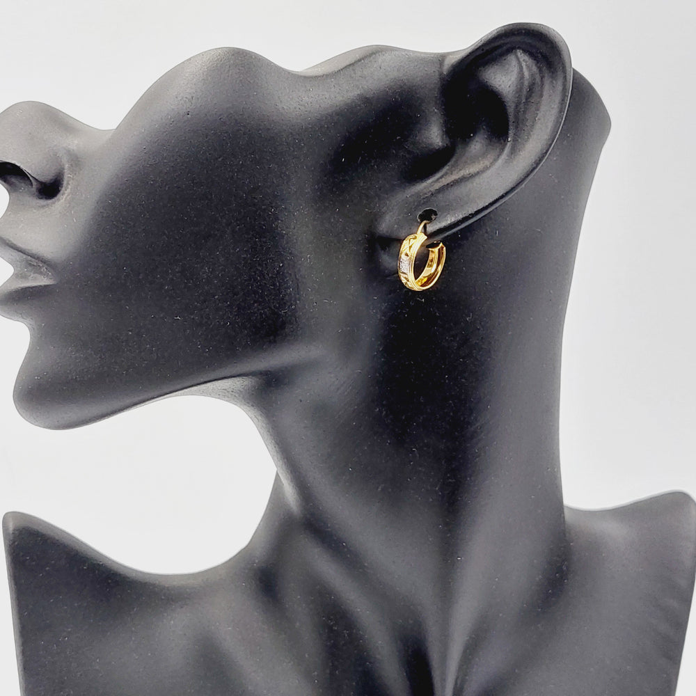 Hoop Earrings  Made of 21K Yellow Gold by Saeed Jewelry-31160