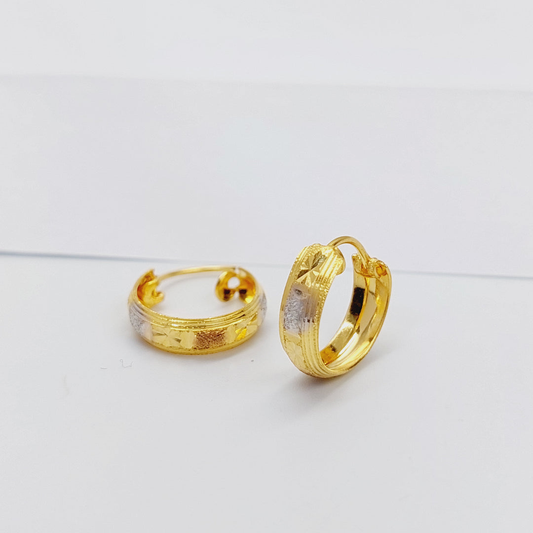 Hoop Earrings  Made of 21K Yellow Gold by Saeed Jewelry-31160