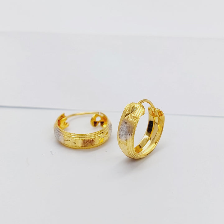 Hoop Earrings  Made of 21K Yellow Gold by Saeed Jewelry-31160