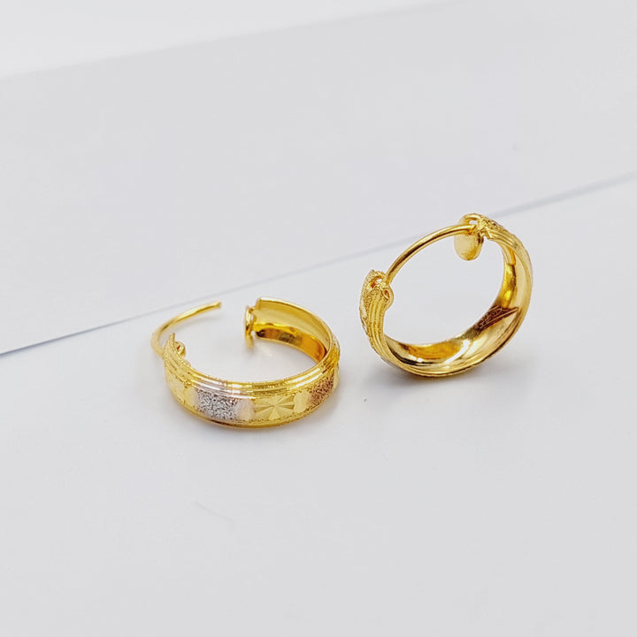 Hoop Earrings  Made of 21K Yellow Gold by Saeed Jewelry-31160