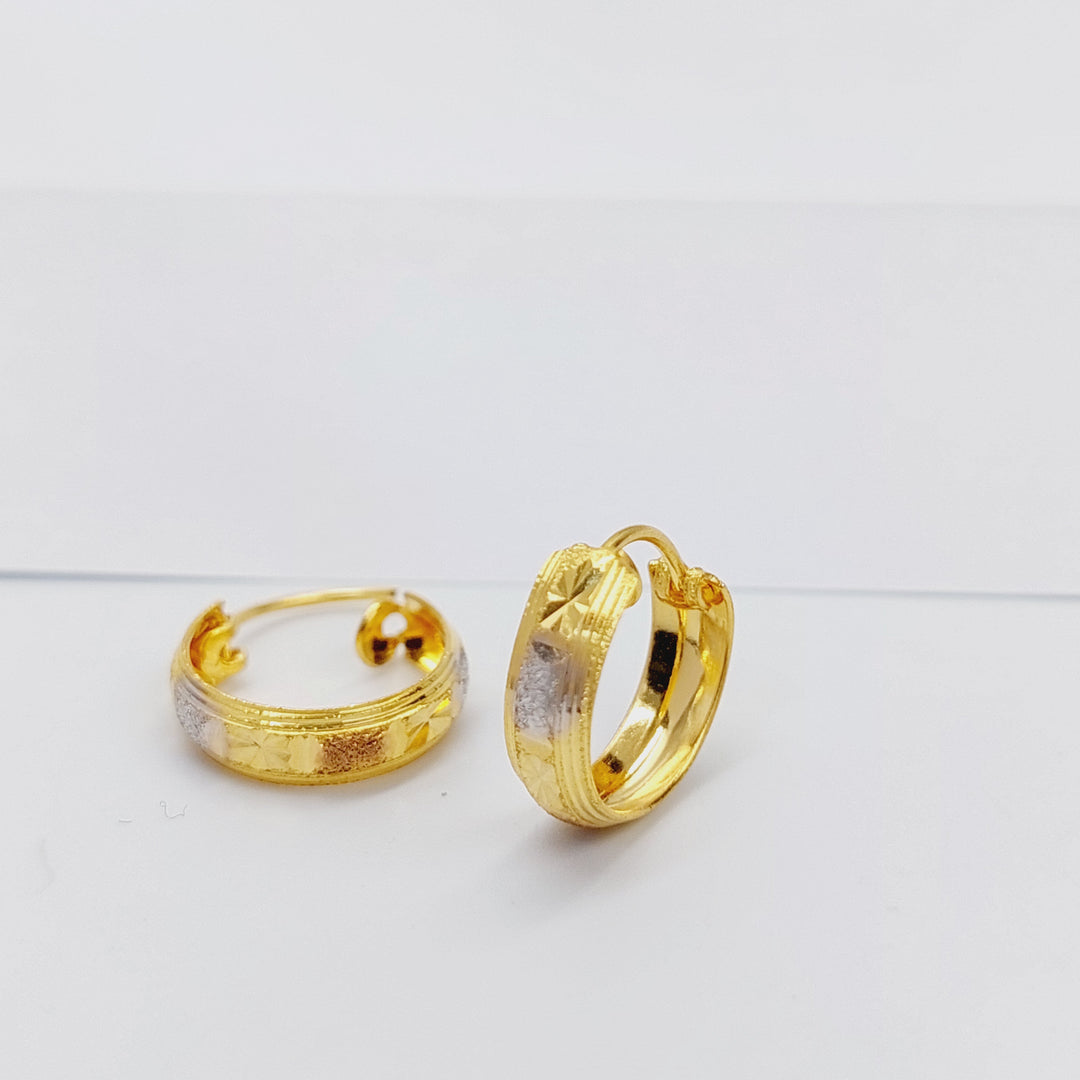 Hoop Earrings  Made of 21K Yellow Gold by Saeed Jewelry-31160