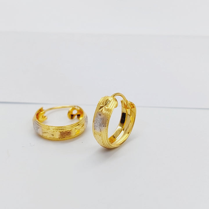 Hoop Earrings  Made of 21K Yellow Gold by Saeed Jewelry-31160