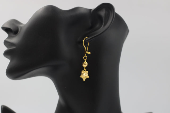 21K Gold 21K Clover Earrings by Saeed Jewelry - Image 11