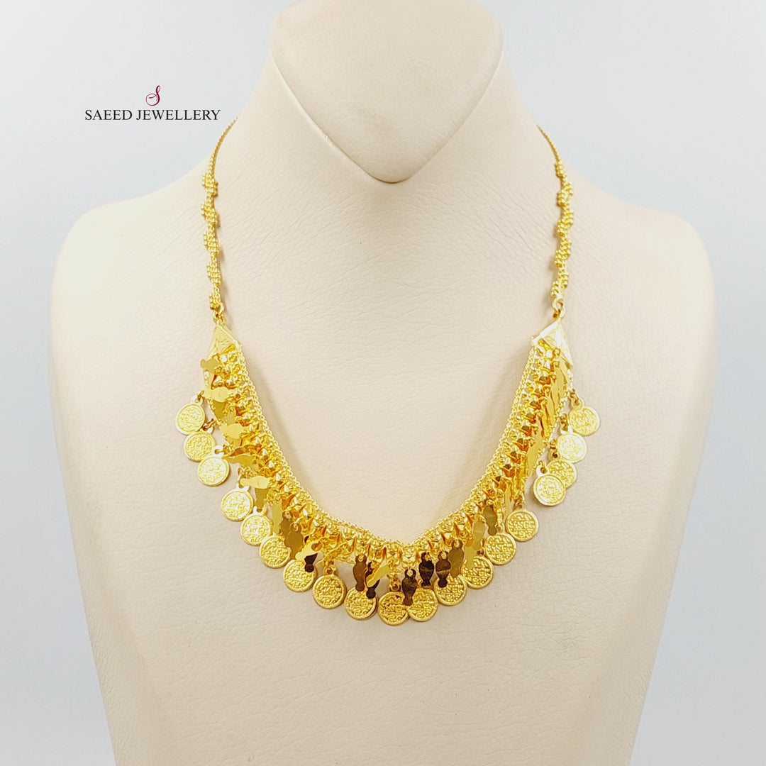 Indian Choker Necklace  Made of 21K Yellow Gold by Saeed Jewelry-31143