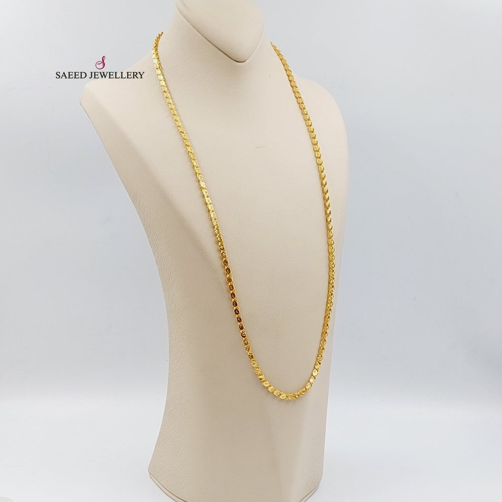 Jarir Halabi Chain 100cm Made Of 21K Yellow Gold by Saeed Jewelry-29690