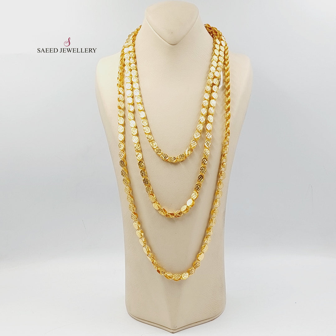 Jarir Halabi Long Necklace  Made of 21K Yellow Gold by Saeed Jewelry-31066