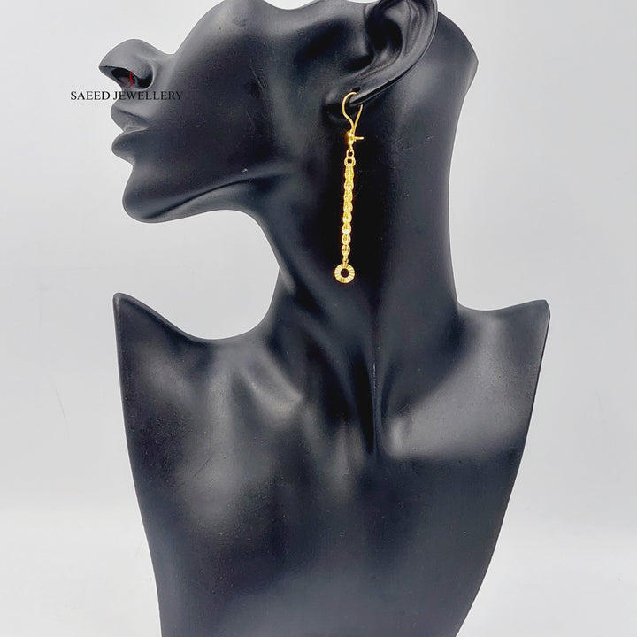 Joy Earrings Made Of 21K Yellow Gold by Saeed Jewelry-28346