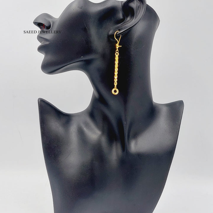 Joy Earrings Made Of 21K Yellow Gold by Saeed Jewelry-28347