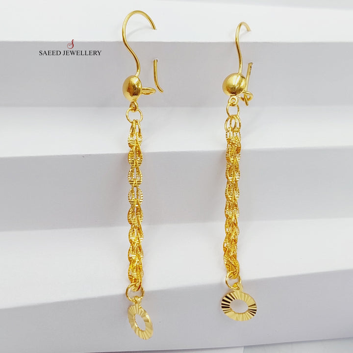 Joy Earrings Made Of 21K Yellow Gold by Saeed Jewelry-28347