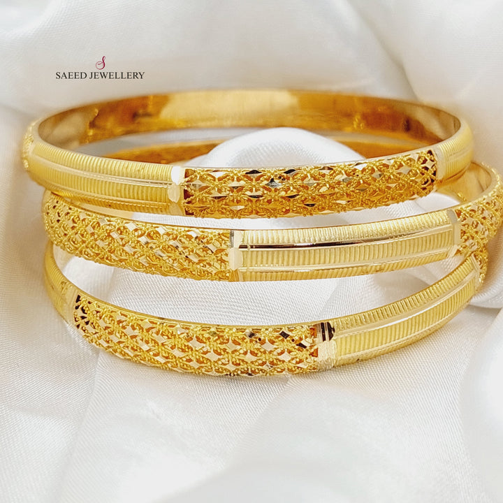 Kuwaiti Bangle  Made Of 21K Yellow Gold by Saeed Jewelry-30028