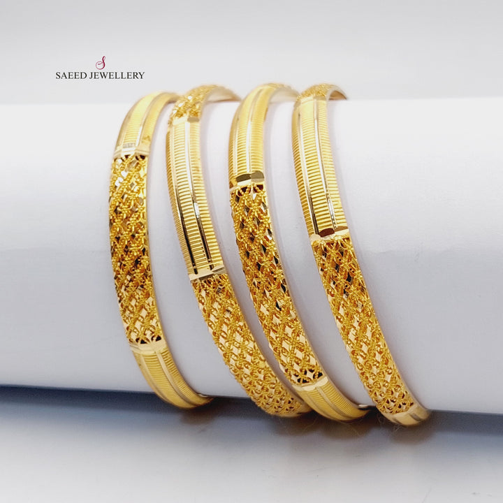 Kuwaiti Bangle  Made Of 21K Yellow Gold by Saeed Jewelry-30028