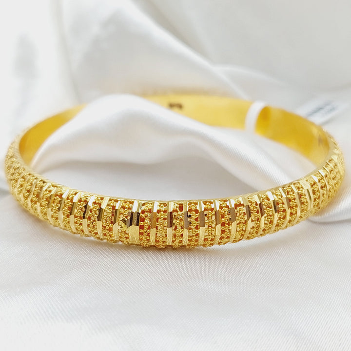 Kuwaiti Bangle Made of 21K Yellow Gold by Saeed Jewelry-25828