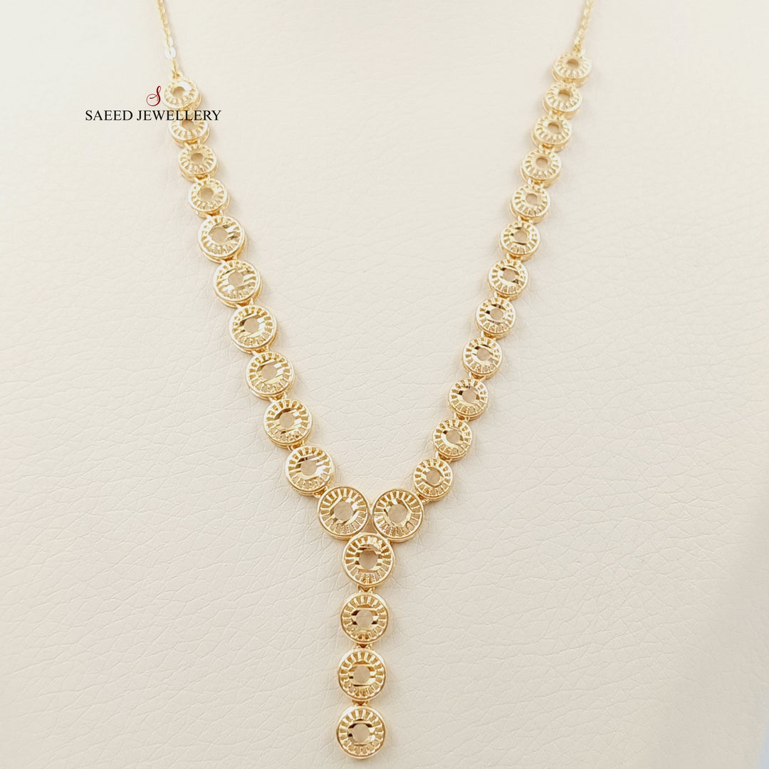 Kuwaiti Necklace Made Of 21K Yellow Gold by Saeed Jewelry-28544