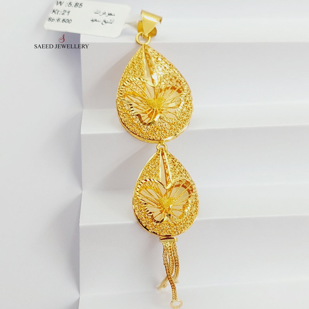 Kuwaiti Pendant Made Of 21K Yellow Gold by Saeed Jewelry-28188