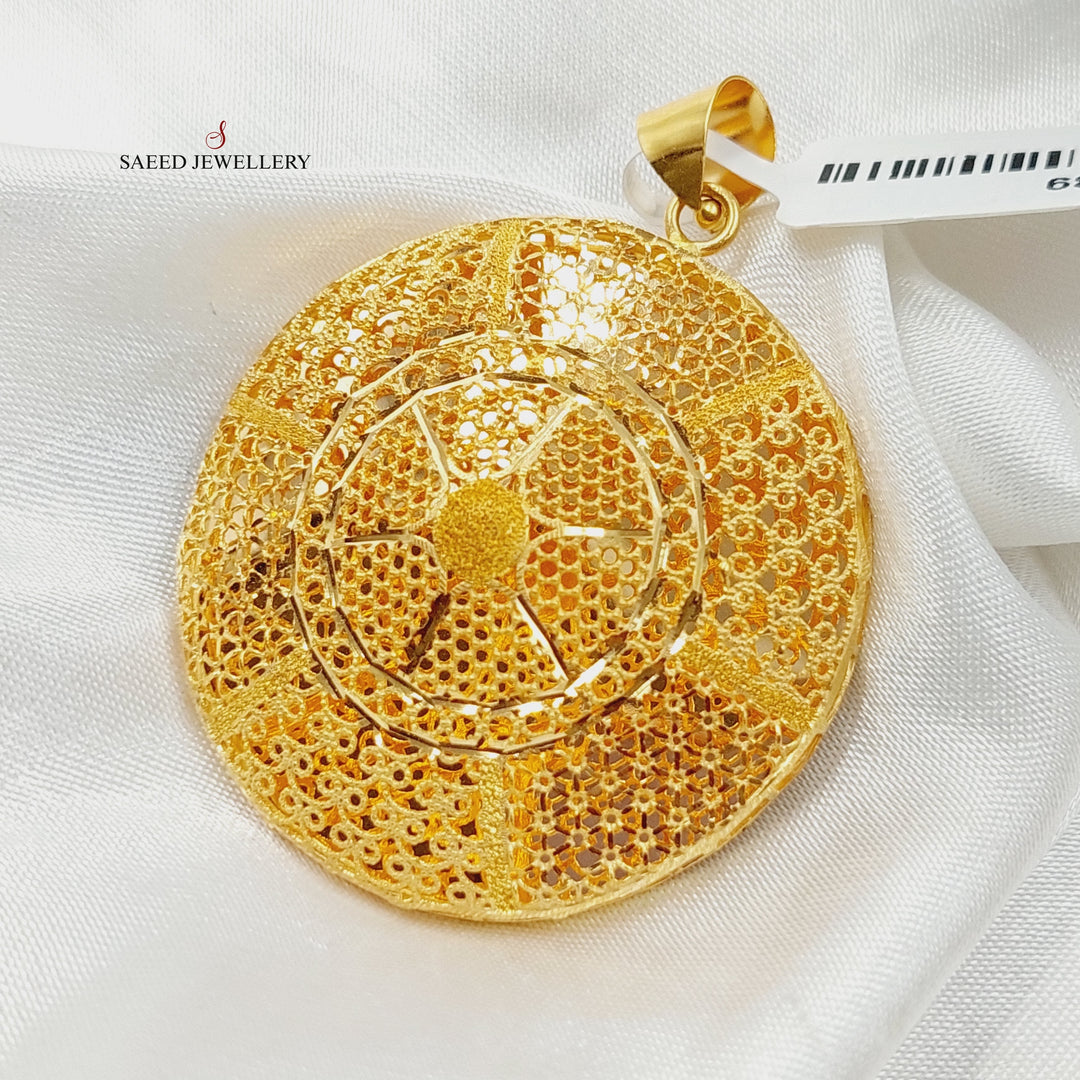 Kuwaiti Pendant Made Of 21K Yellow Gold by Saeed Jewelry-28189