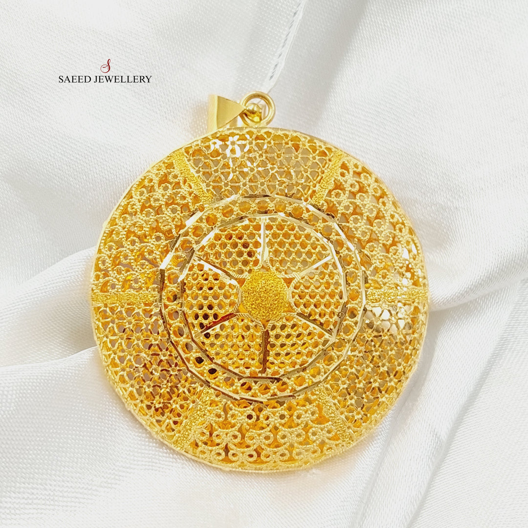 Kuwaiti Pendant Made Of 21K Yellow Gold by Saeed Jewelry-28189