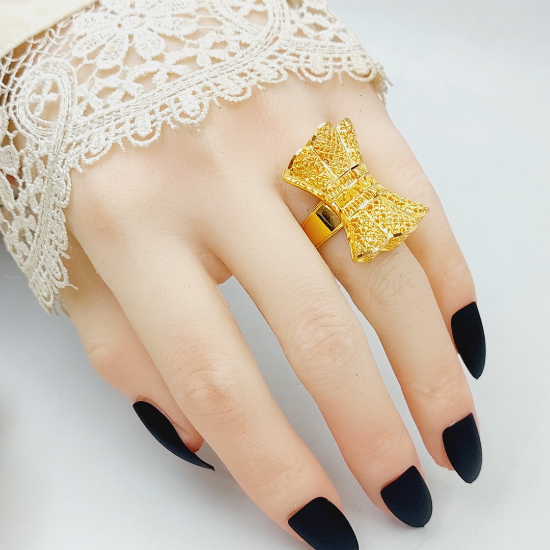 Kuwaiti Ring Made Of 21K Yellow Gold by Saeed Jewelry-28430